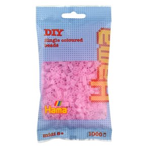 Hama midi perler 207-72 1000 stk. transparent rosa