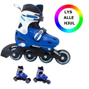 Rask 3 I 1 blå LED rulleskøjter