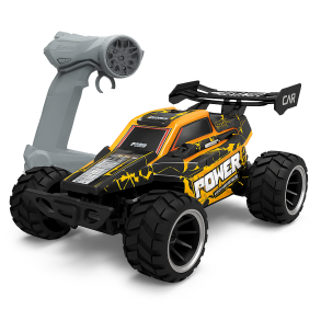 Fjernstyret Bil 1:18  Power Racer RC Bil (20 km/t) - Gul