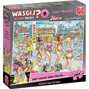 Wasgij Destiny retro 9 super models - 1000 brikker