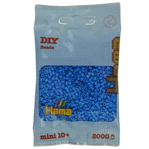 Hama mini perler 501-119 2000 stk - klar blå