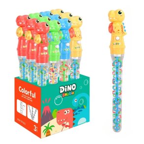 Farverig Dino Sæbeboblepind  Dinosaurusdesign