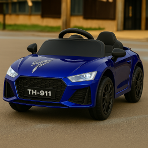 Audi RS Elbil til Børn - Blå Cabriolet 6V med Lyd & Lys