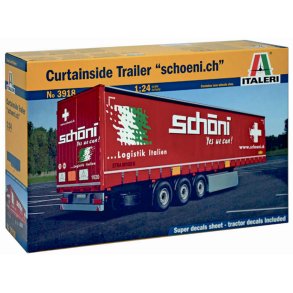 Italeri Curtainside lastbiltrailer "schoeni.ch" - 1:24