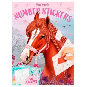 Miss Melody Nummer stickers bog