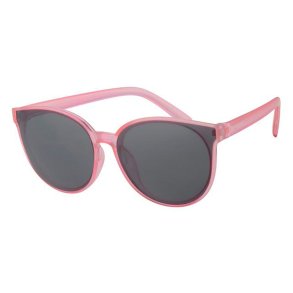 Børnesolbriller - transparent pink med sorte glas