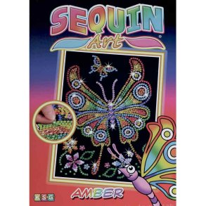 Sequin Art pailletbillede - sommerfugl