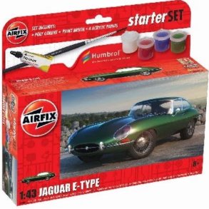 Airfix Jaguar E-Type Byggesæt  Lille Startersæt 1:43