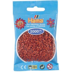Hama mini perler 501-20 2000 stk. rødbrun