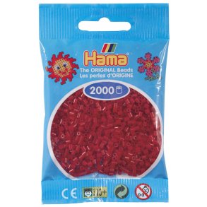 Hama mini perler 501-22 2000 stk. julerød
