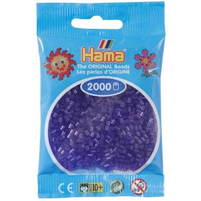 Hama mini perler 501-24 2000 stk. transparent lilla