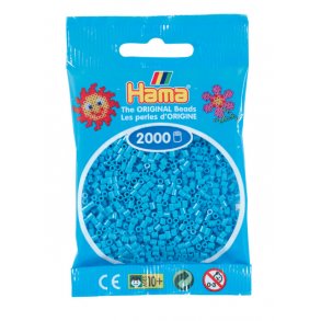 Hama mini perler 501-49 2000 stk. azurblå