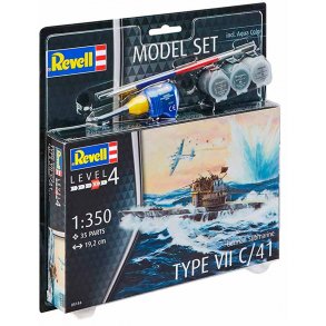 Revell Tysk u-båd type VII scala 1:350 - Med lim og maling