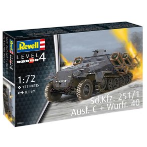 Revell Sd.Kfz. 251/1 version C + kaster. 4 modelkampvogn